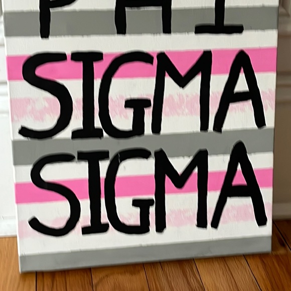 Phi Sigma Sigma sorority Greek life hand painted sign college big little gift - Picture 3 of 4